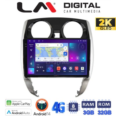 LM Digital - LM ZD8790 GPS Οθόνη OEM Multimedia Αυτοκινήτου για Nissan Note 2013 2020 (CarPlay/AndroidAuto/BT/GPS/WIFI/GPRS)