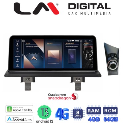 LM Digital - LM JFK170 M12 Οθόνη OEM Multimedia Αυτοκινήτου για BMW σειρά 1 (E81/E82/E87/E88) 2004-2011 (CarPlay/AndroidAuto/BT/