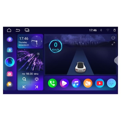 Bizzar 2DIN Deck 4core Android13 4+32GB Ford B-MAX Navigation Multimedia Deckless 6.9" με Carplay/AndroidAuto
