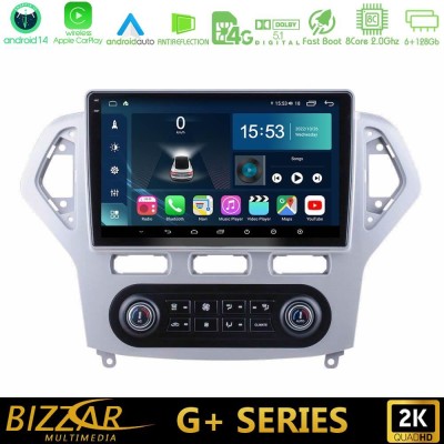Bizzar G+ Series Ford Mondeo 2007-2011 (Auto A/C) 8Core Android14 6+128GB Navigation Multimedia Tablet 10"