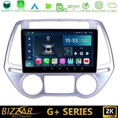 Bizzar G+ Series Hyundai i20 2012-2014 8core Android14 6+128GB Navigation Multimedia Tablet 9"