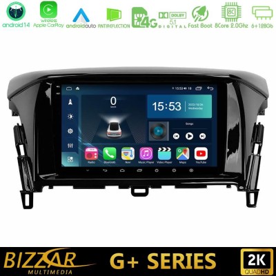 Bizzar G+ Series Mitsubishi Eclipse Cross 8core Android14 6+128GB Navigation Multimedia Tablet 9"