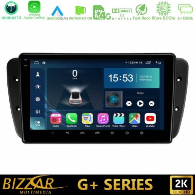 Bizzar G+ Series Seat Ibiza 2008-2012 8Core Android14 6+128GB Navigation Multimedia Tablet 9"