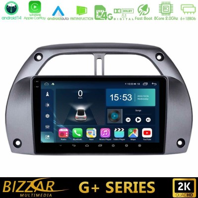 Bizzar G+ Series Toyota RAV4 2001 - 2006 8core Android14 6+128GB Navigation Multimedia Tablet 9"