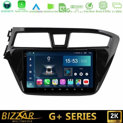 Bizzar G+ Series Hyundai i20 2014-2018 8core Android14 6+128GB Navigation Multimedia Tablet 9"