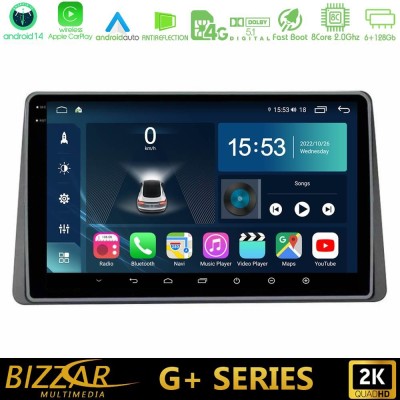 Bizzar G+ Series Dacia Duster 2019- 8Core Android14 6+128GB Navigation Multimedia Tablet 10"