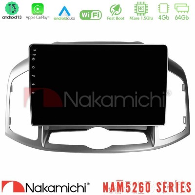Nakamichi NAM5260 Series 4Core Android13 4+64GB Chevrolet Captiva 2012-2016 Navigation Multimedia Tablet 10" Με Carplay & Androi