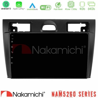 Nakamichi NAM5260 Series 4Core Android13 4+64GB Ford Fiesta/Fusion Navigation Multimedia Tablet 9" Με Carplay & Android Auto