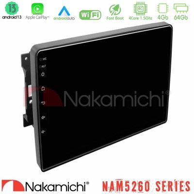 Nakamichi NAM5260 Series 4Core Android13 4+64GB Chrysler / Dodge / Jeep Navigation Multimedia Tablet 10" Με Carplay & Android Au