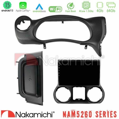 Nakamichi NAM5260 Series 4Core Android13 4+64GB Jeep Wrangler 2014-2017 Navigation Multimedia Tablet 10" Με Carplay & Android Au
