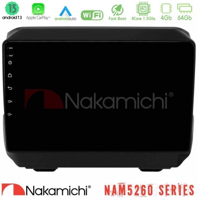 Nakamichi NAM5260 Series 4Core Android13 4+64GB Jeep Wrangler 2018- Navigation Multimedia Tablet 9" Με Carplay & Android Auto