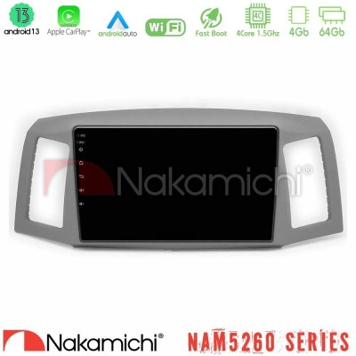 Nakamichi NAM5260 Series 4Core Android13 4+64GB Jeep Grand Cherokee 2005-2007 Navigation Multimedia Tablet 10" Με Carplay & Andr