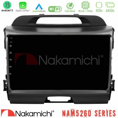 Nakamichi NAM5260 Series 4Core Android13 4+64GB Kia Sportage Navigation Multimedia Tablet 9" Με Carplay & Android Auto