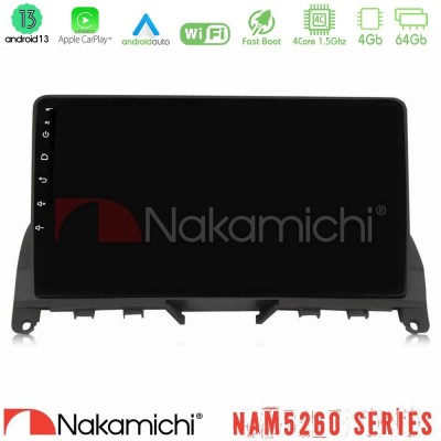 Nakamichi NAM5260 Series 4Core Android13 4+64GB Mercedes C Class W204 Navigation Multimedia Tablet 9" Με Carplay & Android Auto