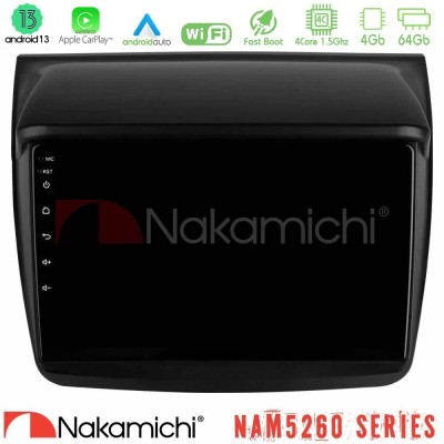 Nakamichi NAM5260 Series 4Core Android13 4+64GB Mitsubishi L200 Navigation Multimedia Tablet 9" Με Carplay & Android Auto