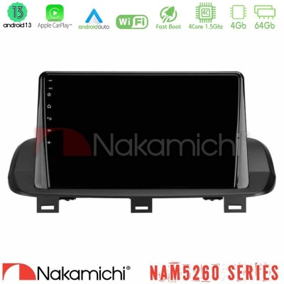 Nakamichi NAM5260 Series 4Core Android13 4+64GB Nissan Qashqai J12 & X-Trail T33 Navigation Multimedia Tablet 10" Με Carplay & A