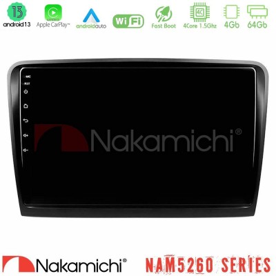 Nakamichi NAM5260 Series 4Core Android13 4+64GB Skoda Superb 2008-2015 Navigation Multimedia Tablet 10" Με Carplay & Android Aut