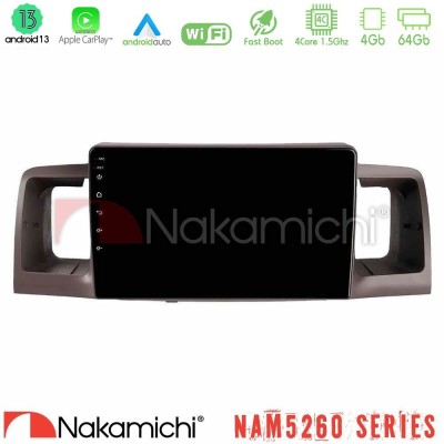 Nakamichi NAM5260 Series 4Core Android13 4+64GB Toyota Corolla 2002-2006 Navigation Multimedia Tablet 9" Με Carplay & Android Au