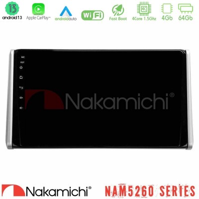 Nakamichi NAM5260 Series 4Core Android13 4+64GB Toyota RAV4 2019-2023 Navigation Multimedia Tablet 10" Με Carplay & Android Auto