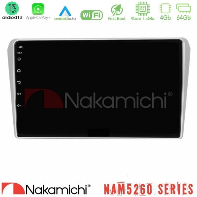 Nakamichi NAM5260 Series 4Core Android13 4+64GB Toyota Avensis T25 02/2003–2008 Navigation Multimedia Tablet 9" Με Carplay & And