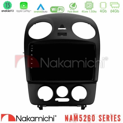 Nakamichi NAM5260 Series 4Core Android13 4+64GB VW Beetle Navigation Multimedia Tablet 9" Με Carplay & Android Auto
