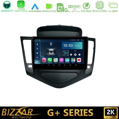 Bizzar G+ Series Chevrolet Cruze 2009-2012 8core Android14 6+128GB Navigation Multimedia Tablet 9"