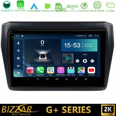 Bizzar G+ Series Suzuki Swift 2017-2023 8core Android14 6+128GB Navigation Multimedia Tablet 9"