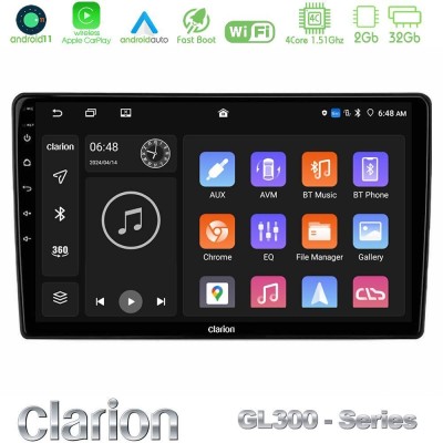Clarion GL300 Series 4Core Android11 2+32GB Mitsubishi Outlander 2002 – 2007 Navigation Multimedia Tablet 10" Με Carplay & Andro