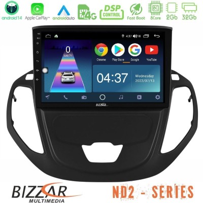 Bizzar ND2 Series 8Core Android14 2+32GB Ford Transit Courier 2015-2023 Navigation Multimedia Tablet 9" Με Carplay & Android Aut