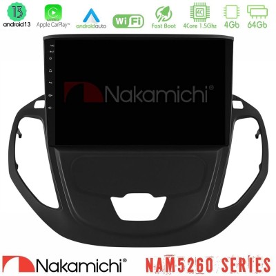 Nakamichi NAM5260 Series 4Core Android13 4+64GB Ford Transit Courier 2015-2023 Navigation Multimedia Tablet 9" Με Carplay & Andr
