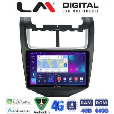 LM Digital - LM ZC8108 GPS Οθόνη OEM Multimedia Αυτοκινήτου για Chevrolet Aveo 20142017 (CarPlay/AndroidAuto/BT/GPS/WIFI/GPRS)