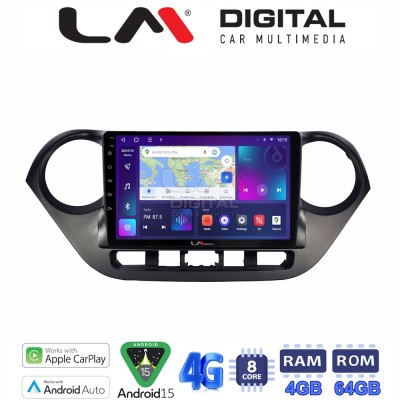 LM Digital - LM ZC8406 GPS Οθόνη OEM Multimedia Αυτοκινήτου για Hyundai i10 2014 (CarPlay/AndroidAuto/BT/GPS/WIFI/GPRS)