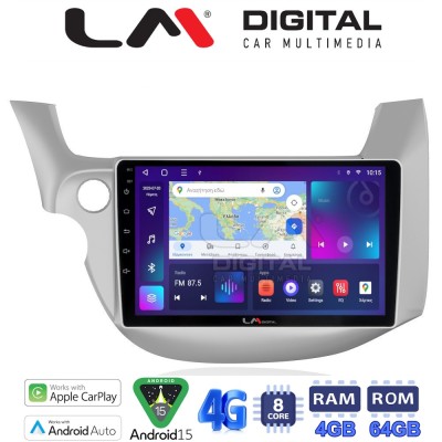LM Digital - LM ZC8549 GPS Οθόνη OEM Multimedia Αυτοκινήτου για HONDA JAZZ 20082013 (CarPlay/AndroidAuto/BT/GPS/WIFI/GPRS)