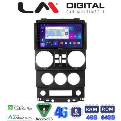 LM Digital - LM ZC8748B GPS Οθόνη OEM Multimedia Αυτοκινήτου για JEEP WRANGLER 2007 2011 (CarPlay/AndroidAuto/BT/GPS/WIFI/GPRS)