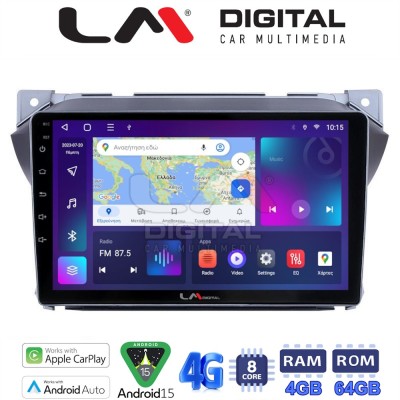 LM Digital - LM ZC8449 GPS Οθόνη OEM Multimedia Αυτοκινήτου για Suzuki Alto 20092016 (CarPlay/AndroidAuto/BT/GPS/WIFI/GPRS)