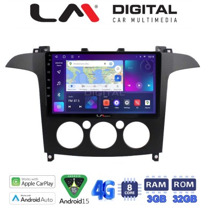 LM Digital - LM ZE8003A GPS Οθόνη OEM Multimedia Αυτοκινήτου για Ford S-Max 2006 2014 (CarPlay/AndroidAuto/BT/GPS/WIFI/GPRS)