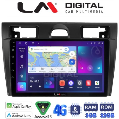 LM Digital - LM ZE8140B GPS Οθόνη OEM Multimedia Αυτοκινήτου για Ford Fiesta 2006 - 2008 (CarPlay/AndroidAuto/BT/GPS/WIFI/GPRS)