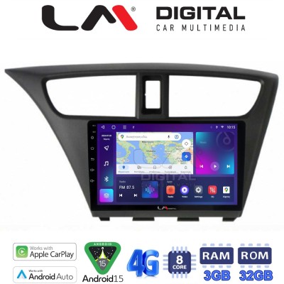 LM Digital - LM ZE8389 GPS Οθόνη OEM Multimedia Αυτοκινήτου για Honda Civic 2012 2016 (CarPlay/AndroidAuto/BT/GPS/WIFI/GPRS)
