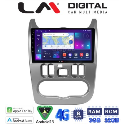 LM Digital - LM ZE8432 GPS Οθόνη OEM Multimedia Αυτοκινήτου για DACIA DUSTER 20062012 (CarPlay/AndroidAuto/BT/GPS/WIFI/GPRS)