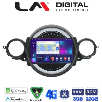 LM Digital - LM ZE8834 GPS Οθόνη OEM Multimedia Αυτοκινήτου για Mini Cooper '07'14 Clubman 2007 2014 (CarPlay/AndroidAuto/BT/GP