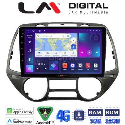 LM Digital - LM ZE8837 GPS Οθόνη OEM Multimedia Αυτοκινήτου για Hyundai i20 2008 2014 (CarPlay/AndroidAuto/BT/GPS/WIFI/GPRS)