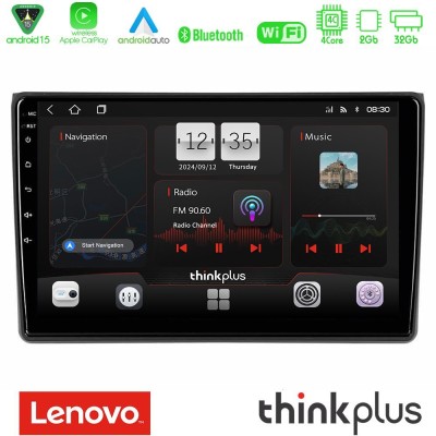 Lenovo Thinkplus Series 4Core Android15 2+32GB Audi A4 B7 Navigation Multimedia Tablet 9" Με Carplay & Android Auto