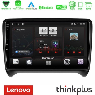 Lenovo Thinkplus Series 4Core Android15 2+32GB Audi TT B7 Navigation Multimedia Tablet 9" Με Carplay & Android Auto