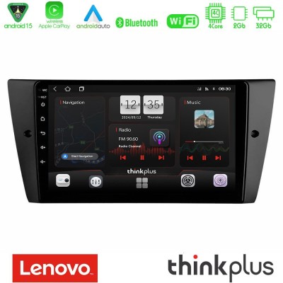 Lenovo Thinkplus Series 4Core Android15 2+32GB BMW 3 Series 2006-2011 Navigation Multimedia Tablet 9" Με Carplay & Android Auto