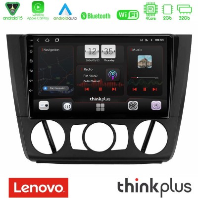 Lenovo Thinkplus Series 4Core Android15 2+32GB BMW 1Series E81/E82/E87/E88 (MANUAL A/C) Navigation Multimedia Tablet 9" Με Carpl