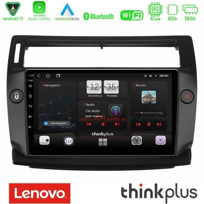 Lenovo Thinkplus Series 4Core Android15 2+32GB Citroen C4 2004-2010 Navigation Multimedia Tablet 9" (μαύρο χρώμα) Με Carplay & A