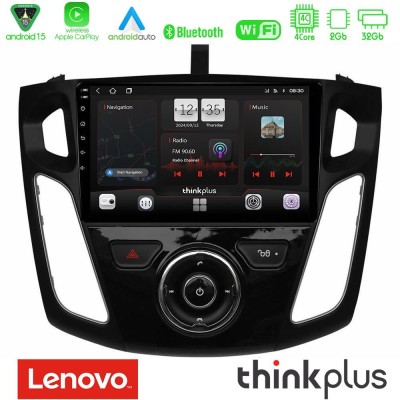 Lenovo Thinkplus Series 4Core Android15 2+32GB Ford Focus 2012-2018 Navigation Multimedia Tablet 9" Με Carplay & Android Auto