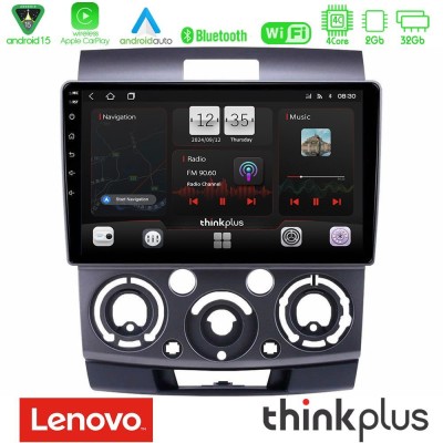 Lenovo Thinkplus Series 4Core Android15 2+32GB Ford Ranger/Mazda BT50 Navigation Multimedia Tablet 9" Με Carplay & Android Auto