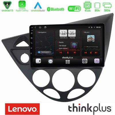 Lenovo Thinkplus Series 4Core Android15 2+32GB Ford Focus 1999-2004 Navigation Multimedia Tablet 9" Με Carplay & Android Auto