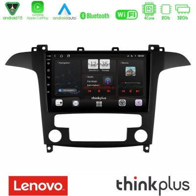 Lenovo Thinkplus Series 4Core Android15 2+32GB Ford S-Max 2006-2012 Navigation Multimedia Tablet 9" Με Carplay & Android Auto